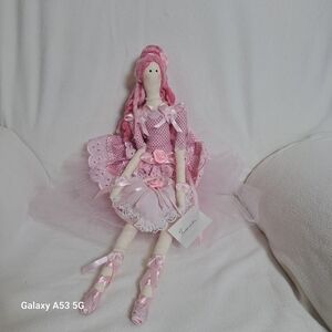 Pink Ballerina Doll with Lace Dress